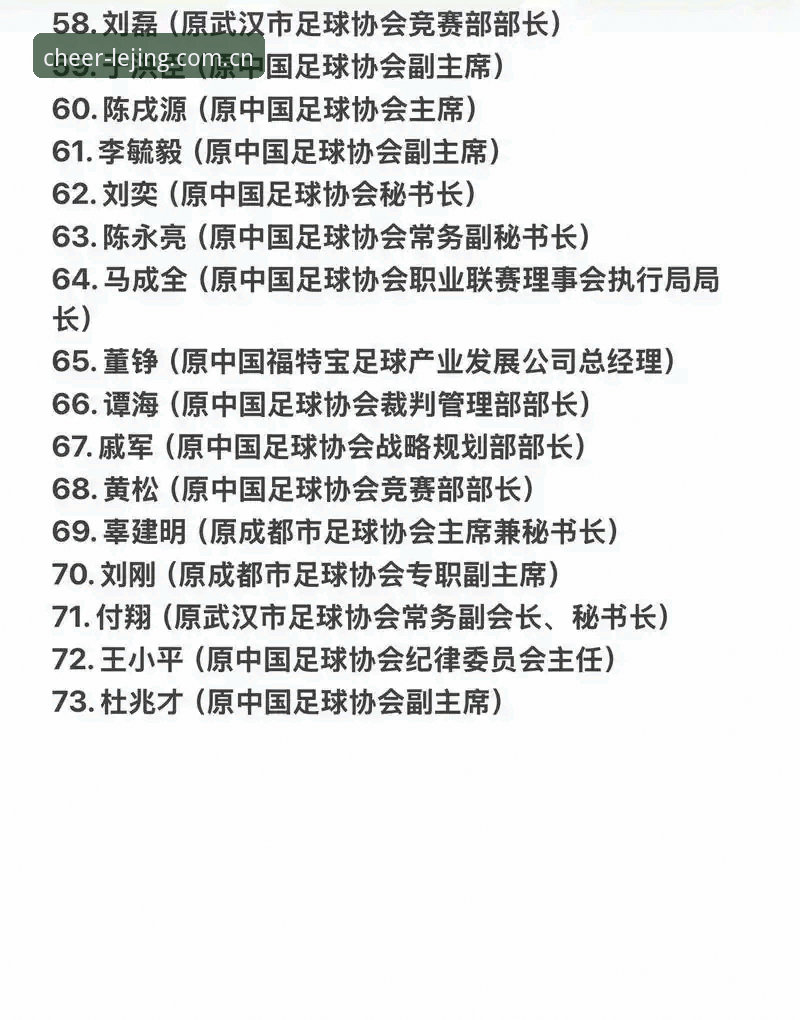 中国足协第三批禁足名单最新动态：17人被终身禁赛，行业整顿持续升级